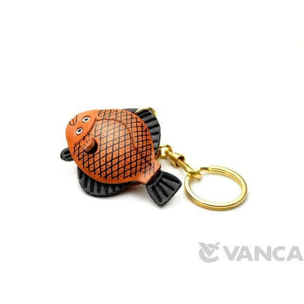 Flatfish Leather Keychain(L)