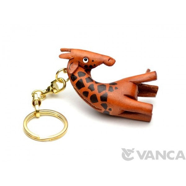 Giraffe Leather Keychain(L)
