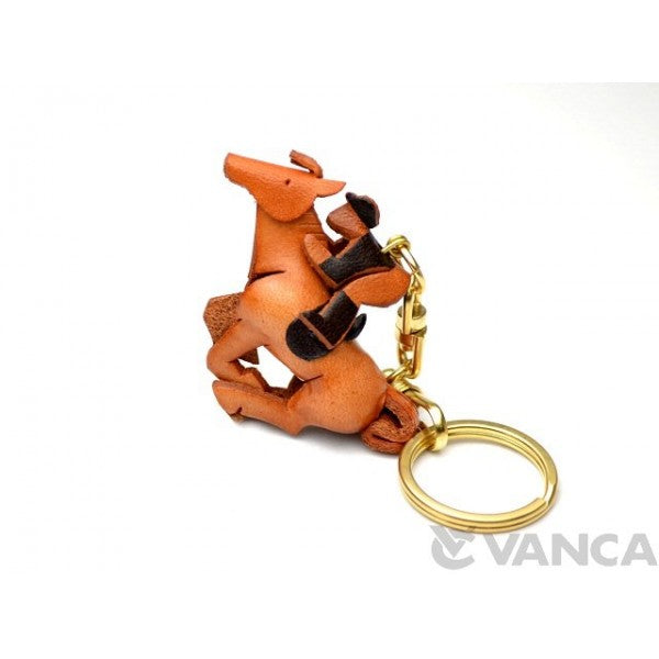 Horse Rider Leather Keychain(L)