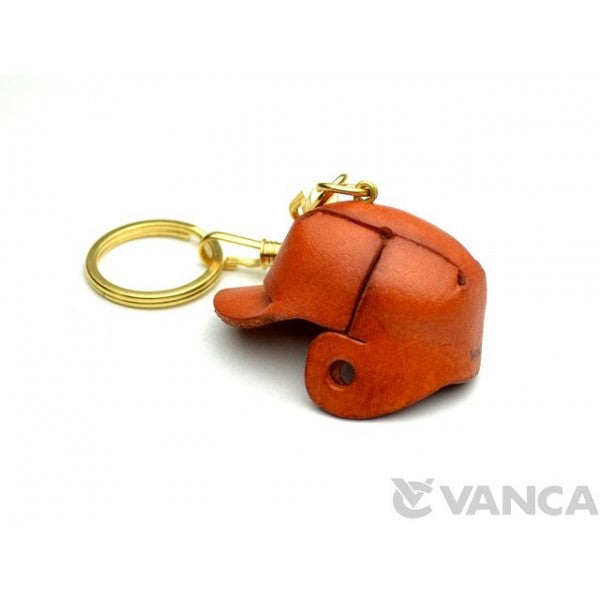 Baseball Helmet Leather Keychain(L)