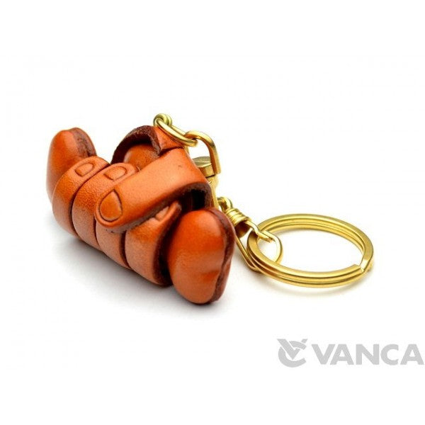 A Bone in Hand Leather Keychain(L)