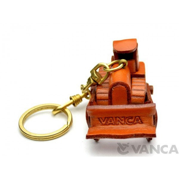 Bulldozer Leather Keychain(L)