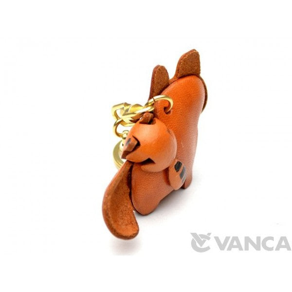 Racoon dog Family Leather Keychain(L)