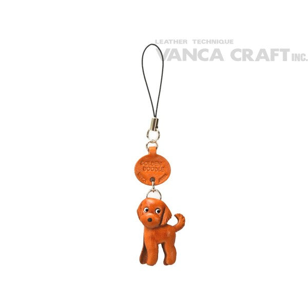Goldendoodle Japanese Leather Cellularphone Charm #46798