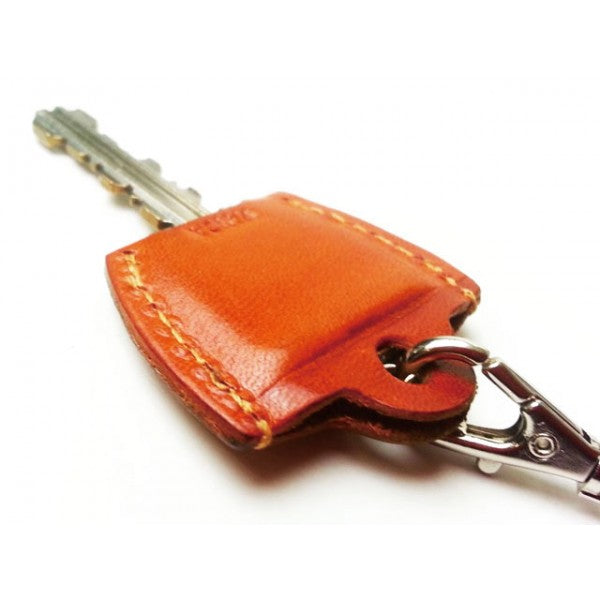 Leather Key Cover Cap Keychain Cow