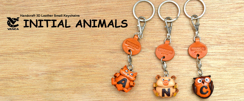 Initial Animals keychain