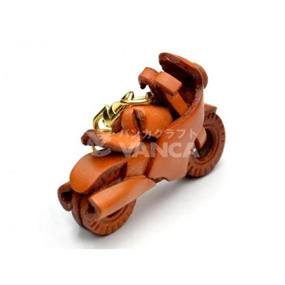 Racing Bike Leather Keychain(L)