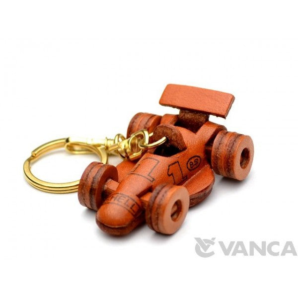 Formula-1 Racing Car Leather Keychain(L)