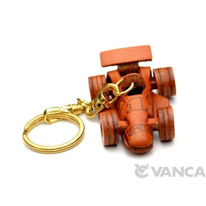 Formula-1 Racing Car Leather Keychain(L)