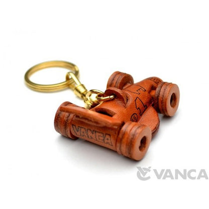 Formula-1 Racing Car Leather Keychain(L)