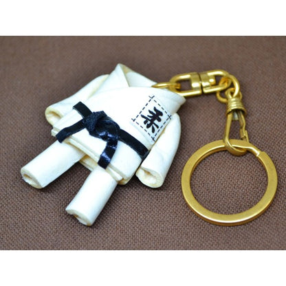 Judo Gi Uniform Leather Keychain(L)