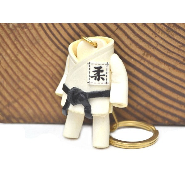 Judo Gi Uniform Leather Keychain(L)