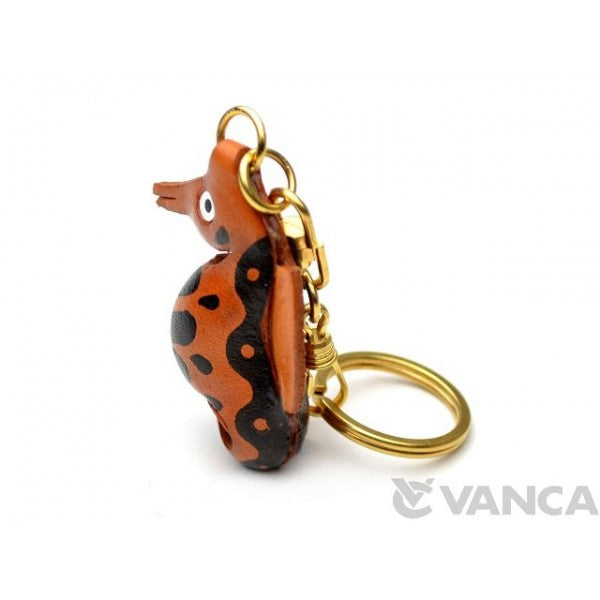 Sea Horse Leather Keychain(L)