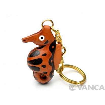 Sea Horse Leather Keychain(L)