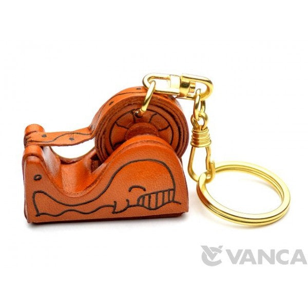 Tape Dispenser Leather Keychain(L)