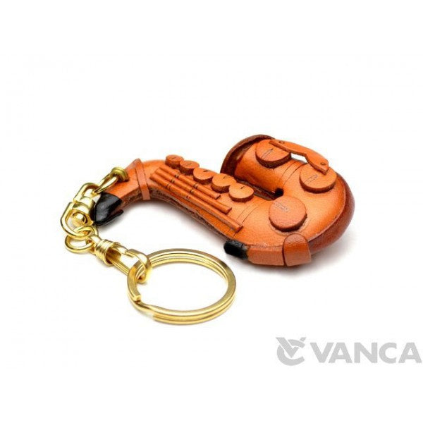 Saxophone Leather Keychain(L)