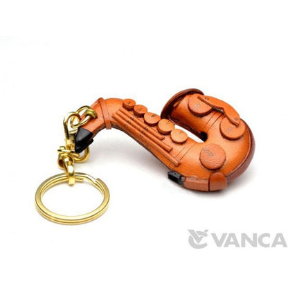 Saxophone Leather Keychain(L)