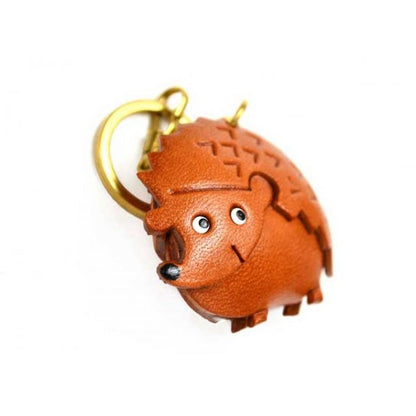 Hedgehog Leather Keychain(L)