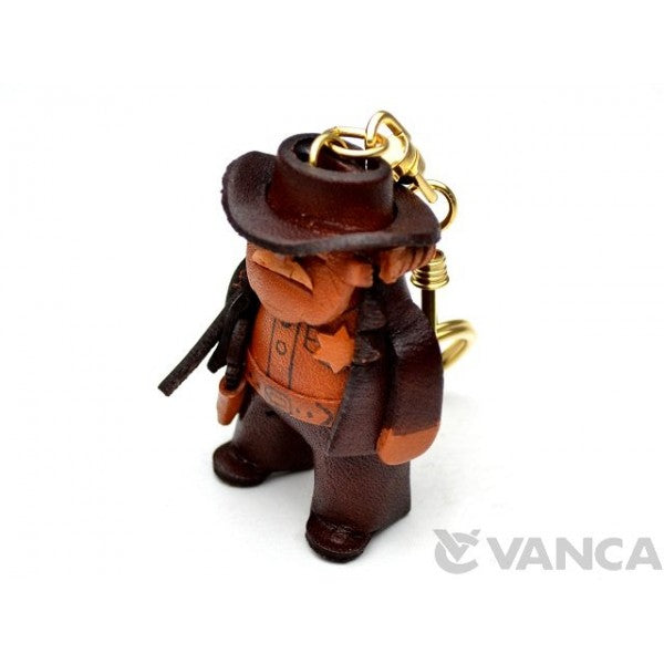 Sheriff Leather Keychain(L)