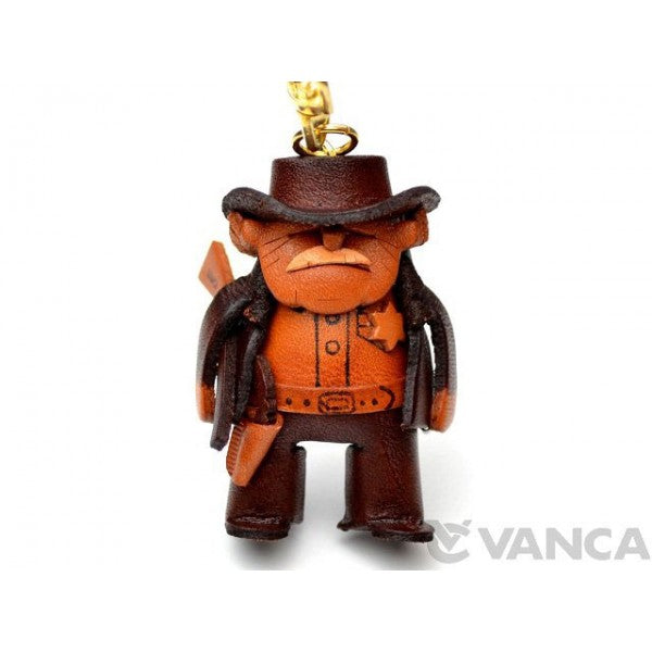 Sheriff Leather Keychain(L)