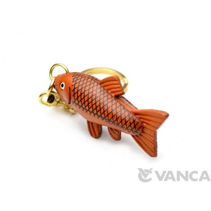 Salmon Leather Keychain(L)