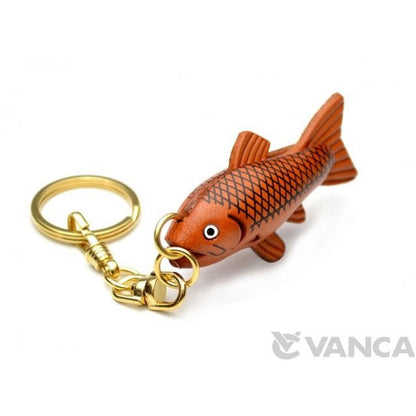 Salmon Leather Keychain(L)