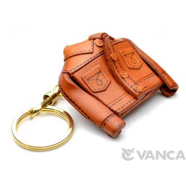 Jeans Jacket Leather Keychain(L)