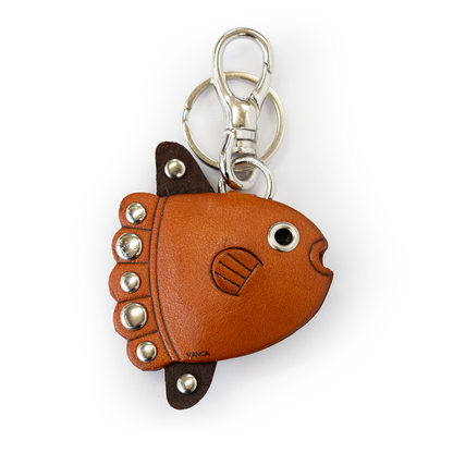 Sun Fish Handmade Leather Fish/Bag Charm