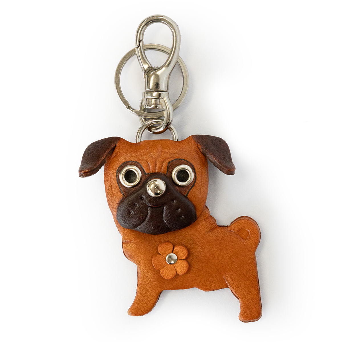 Pug Handmade Leather Dog/Bag Charm