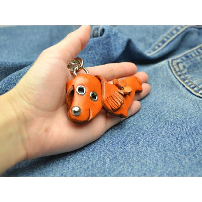 Dachshund Handmade Leather Dog/Animal Bag Charm