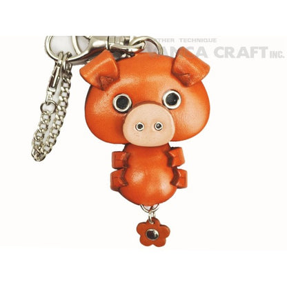 Pig Handmade Leather Animal/Bag Charm