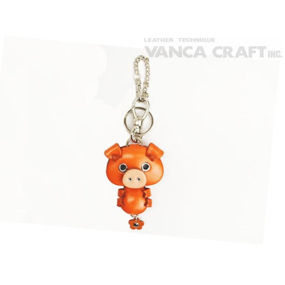 Pig Handmade Leather Animal/Bag Charm