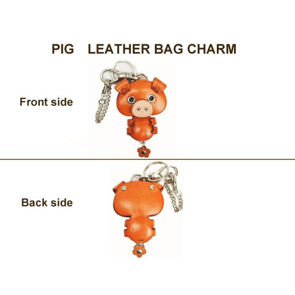 Pig Handmade Leather Animal/Bag Charm