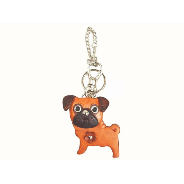 Pug Handmade Leather Dog/Bag Charm