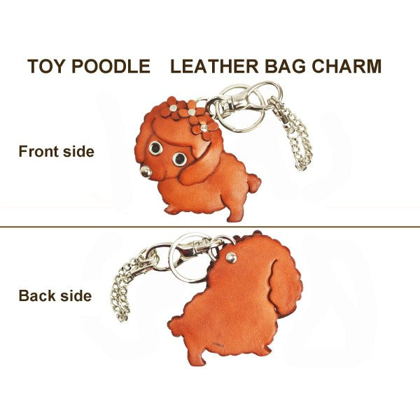 Toy Poodle Handmade Leather Dog/Bag Charm