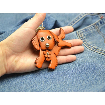 Golden Retriever Handmade Leather Dog/Bag Charm