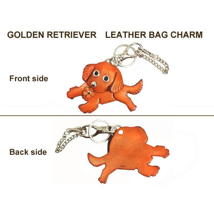 Golden Retriever Handmade Leather Dog/Bag Charm