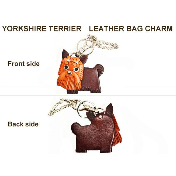 Yorkshire Terrier Handmade Leather Dog/Bag Charm