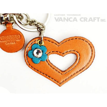 Symbols  "Heart" Leather Keychain Bag Charm