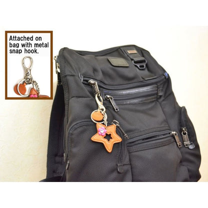 Symbols  "Star" Leather Keychain Bag Charm