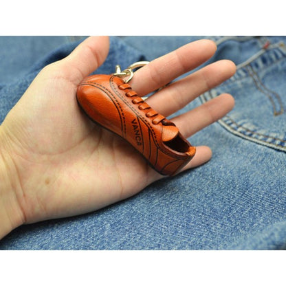 Soccer Shoe Handmade Leather Sports Keychain Bag Charm