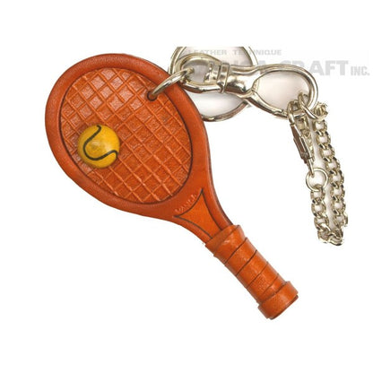 Tennis Racket Handmade Leather Sports/Bag Charm