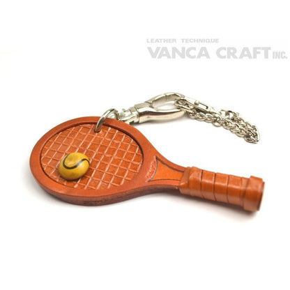 Tennis Racket Handmade Leather Sports/Bag Charm