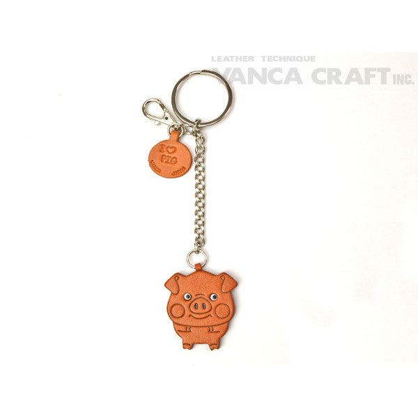 Pig Leather Ring Charm #26053