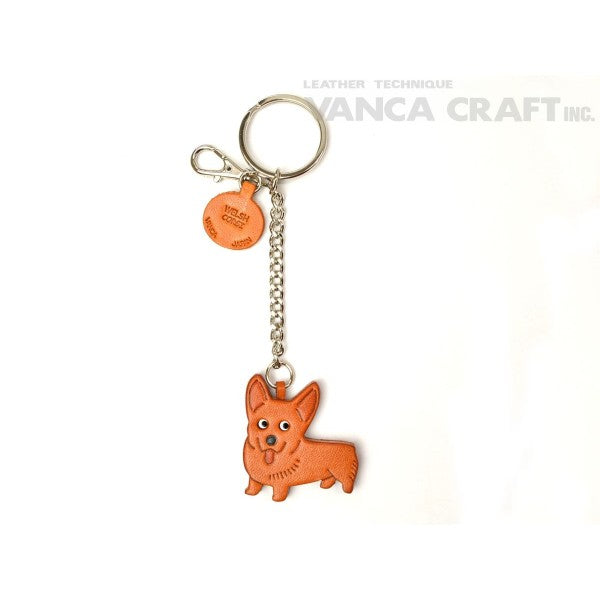 Welsh Corgi Leather Ring Charm #26075