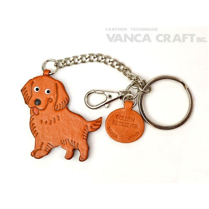 Golden Retriever Leather Ring Charm #26062