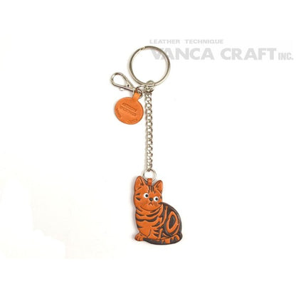 American Shorthair Leather Ring Charm #26077