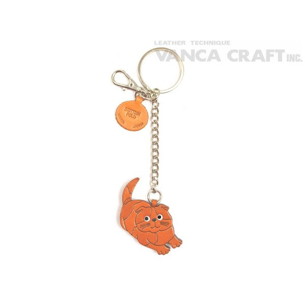 Scottish Fold Leather Ring Charm #26081