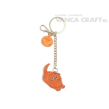 Scottish Fold Leather Ring Charm #26081