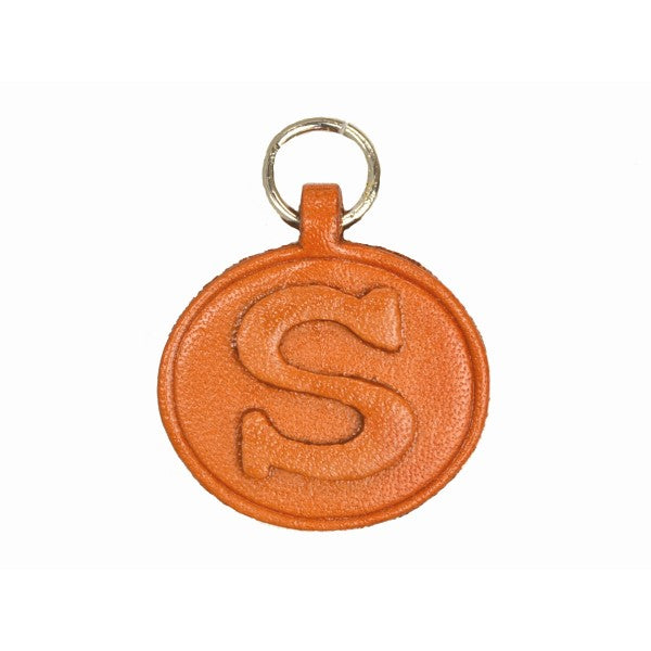 S Leather Alphabet Charm Bookmarker